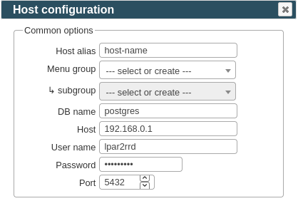 PostgreSQL DB configuration
